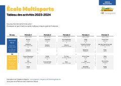 EMS - Tableau des activités 2023-2024
