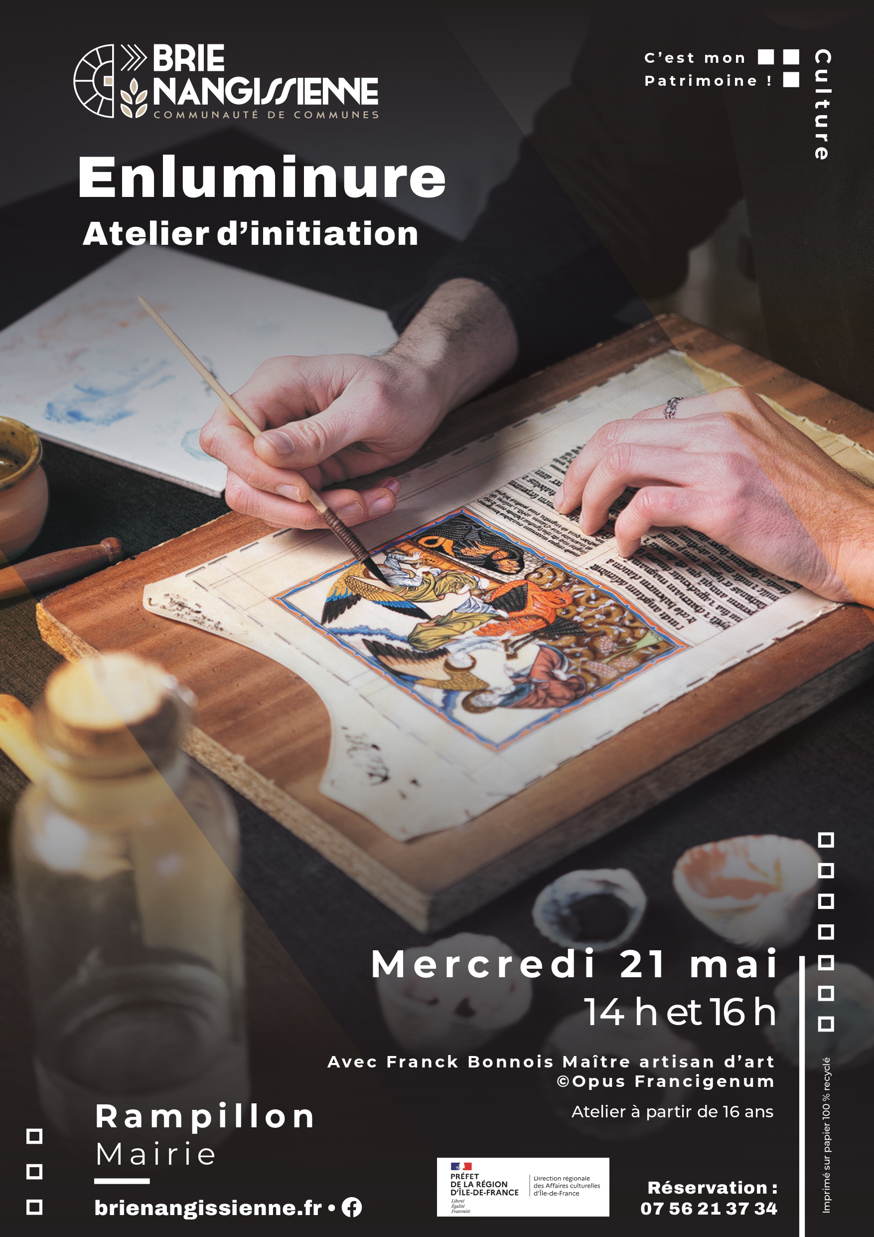 Affiche A3 Atelier enluminure