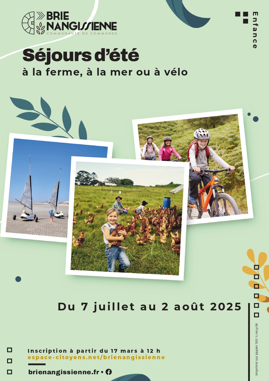 Flyer Séjours d'été Enfance