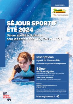 Séjour sportif 2024 : affiche